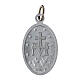 100 Medallas Virgen Milagrosa inglés aluminio plateado 2,2cm s2