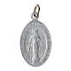 100x Medagliette Madonna Miracolosa inglese alluminio argentato 2,2cm s1