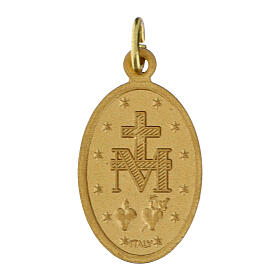 100x Medagliette Madonna Miracolosa inglese alluminio opaco dorato 2,2cm