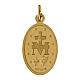 100x Medagliette Madonna Miracolosa inglese alluminio opaco dorato 2,2cm s2