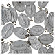 100x Medagliette Madonna Miracolosa spagnolo alluminio bianco 2,2cm s3