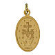 100x Medagliette Madonna Miracolosa spagnolo alluminio opaco dorato 2,2cm s2