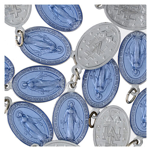 Medaillen Madonna Miracolosa Spanisch 2 cm 50x Packung aus emailliertem Aluminium 3