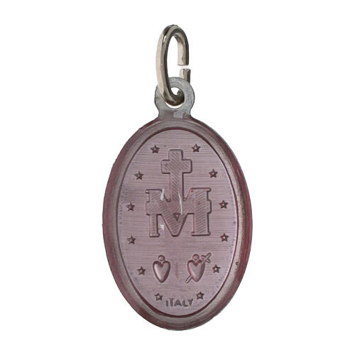 Miraculous Mary Medals in Colored Enamel Aluminum 2.2cm pack of 50, SPANISH 4