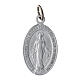 100x Medagliette alluminio argentato Madonna Miracolosa italiano 2,2cm s1