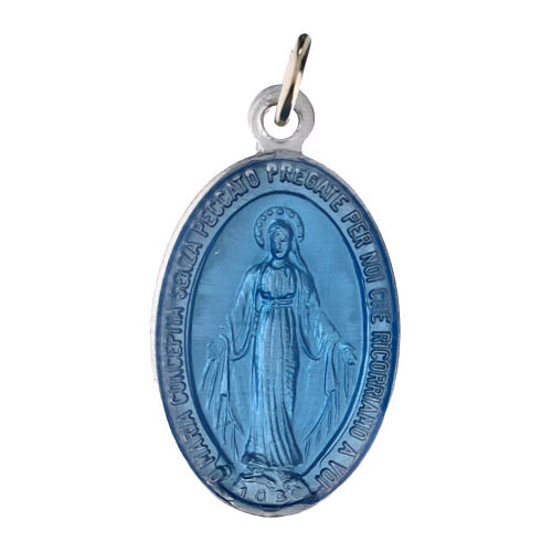 50x Packung Wundertätige Madonna Medaillen Italienisch aus emailliertem Aluminium 2 cm 1