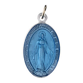 50x Medaglie alluminio smaltato Madonna Miracolosa italiano 2,2cm