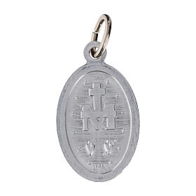 50x Medaglie alluminio smaltato Madonna Miracolosa italiano 2,2cm
