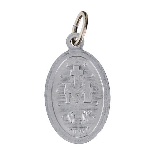 50x Medaglie alluminio smaltato Madonna Miracolosa italiano 2,2cm 2