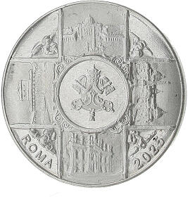 Jubilee 2025 commemorative coin with 4 Roman Basilicas, 1.6 in