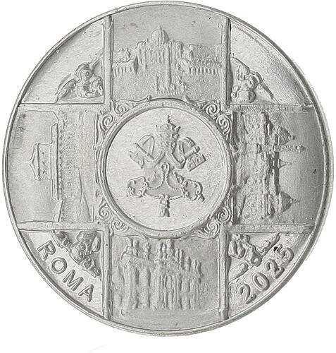 Moneta pamiątkowa Jubileusz 2025 z czterema bazylikami rzymskimi, 40 mm 1