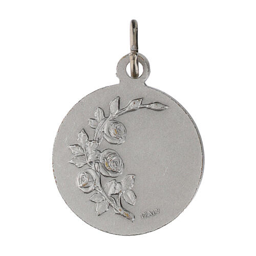 Medaglia Angelo Custode ponte diametro 2 cm argentata 2