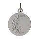 Medaglia Angelo Custode ponte diametro 2 cm argentata s2