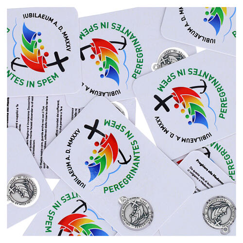 Card preghiera Madonna Santissima logo Giubileo 2025 ufficiale Latino 3