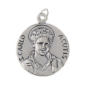 Medalla Santo Carlo Acutis 30 mm con oración