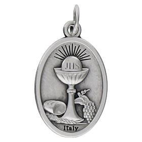 Silver-plated Carlo Acutis medal, 1x0.6 in