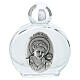 Bottiglietta acqua santa vetro 10 ml medaglia argentata Carlo Acutis  s1