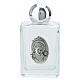 Bottiglietta acqua santa vetro Carlo Acutis argentato 35 ml s1
