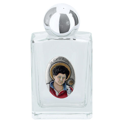 Bottiglietta 35 ml acqua benedetta vetro Carlo Acutis 1