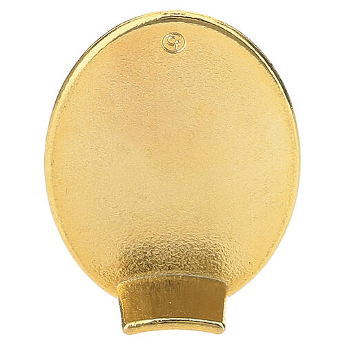 Medaglietta bicolore ovale supporto Carlo Acutis 40x30 mm zama 4