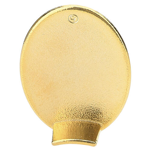 Golden Carlo Acutis table medal colored 40x30 mm zamak 4