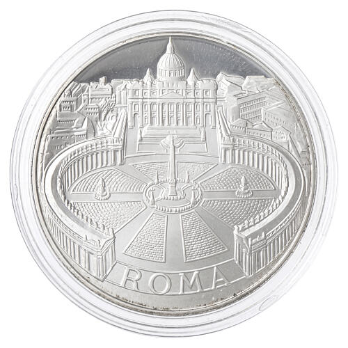 Moeda 34 mm Papa Leão XIV e São Pedro Roma 2