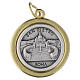 Two-tone 0.8-inch round medal, Pope Leo XIV and St Peter, zamak s2