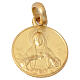 Medaglietta oro rosso 1 gr Sacro Cuore Maria 18 Kt diam 1 cm s1