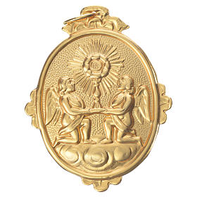 Médaille confrérie Très-Saint-Sacrement métal 9x7 cm