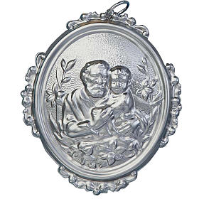 Confraternity Medal in brass, Saint Joseph with baby