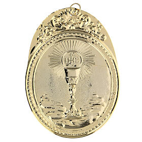 Confraternity Medal in brass, Chalice with IHS