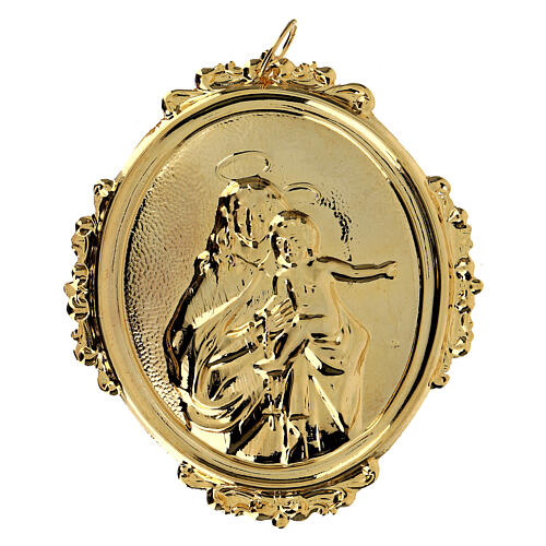 Médaillon de confrérie Notre-Dame du Rosaire laiton 1