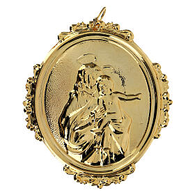 Confraternity Medal in brass, Our Lady of the Rosary