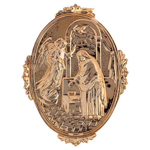 Confraternity Medal in brass, Annunciation scene 2