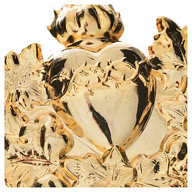 Médaillon Sacré-Coeur avec couronne pour confrérie