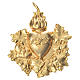 Confraternity Medal in brass, Sacred Heart with garland s1