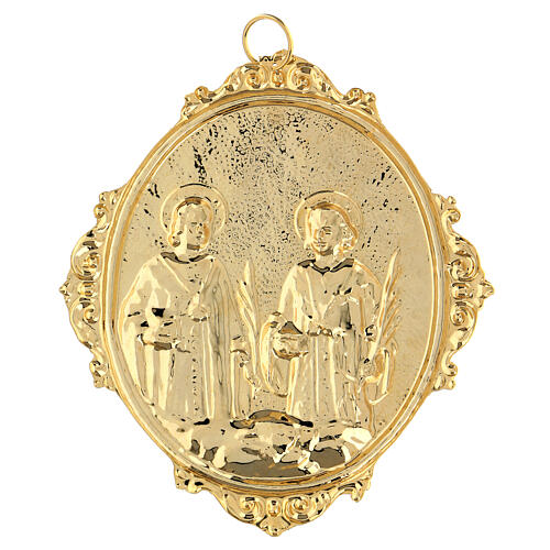 Confraternity Medal in brass, Saints Cosmas and Damian 3