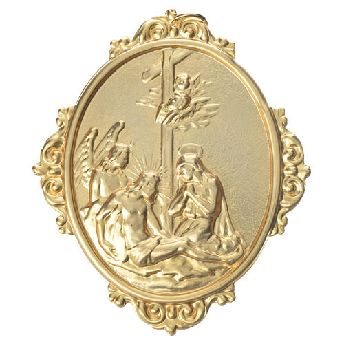 Medalla cofradía Deposición de Cristo latón 1