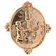 Confraternity Medal in brass, Blessed Sacrament Ambrosian Monstrance s1
