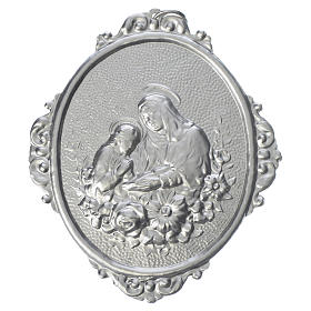 Confraternity Medal in brass, Saint Anne with flowers