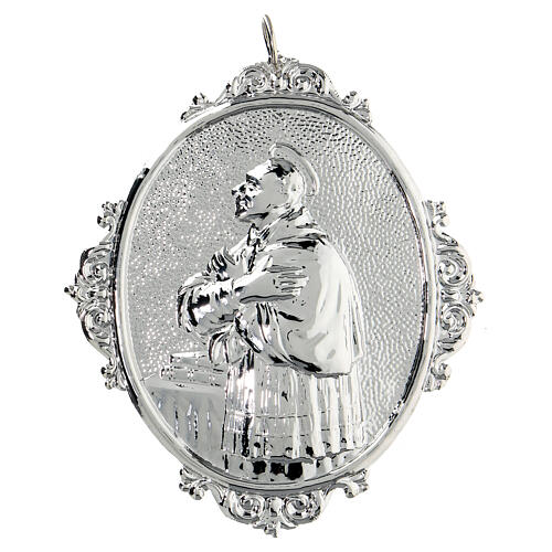 Medalhão de irmandade latão São Carlos Borromeu 1