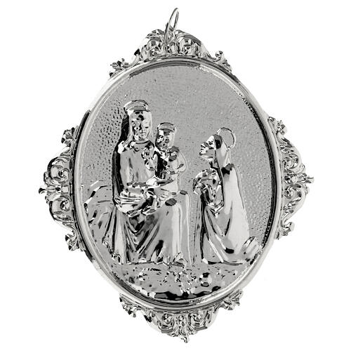 Medalla cofradía Virgen con niño latón 2