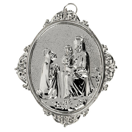Medalla cofradía Virgen con niño latón 4