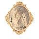 Medaglione confraternite Madonna con bambino ottone