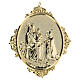 Medalion konfraterni Madonna z Dzieciątkiem mosiądz s1