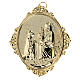 Medalhão de irmandade latão Virgem com o Menino s3
