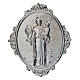 Medalhão de irmandade latão Santo António com Menino e ostensório s2