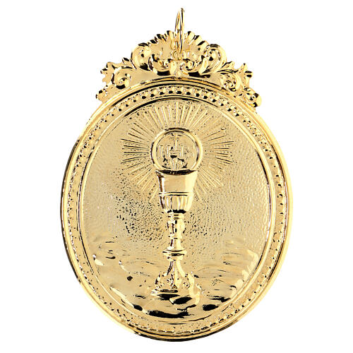 Medalhão para irmandade Cálice com hóstia e IHS 1