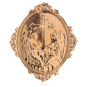 Medaglione per confraternite Angeli con croce ottone s2