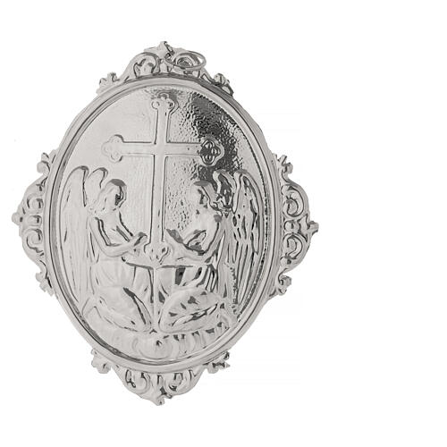 Medalion dla konfraterni Anioły z krzyżem mosiądz 2